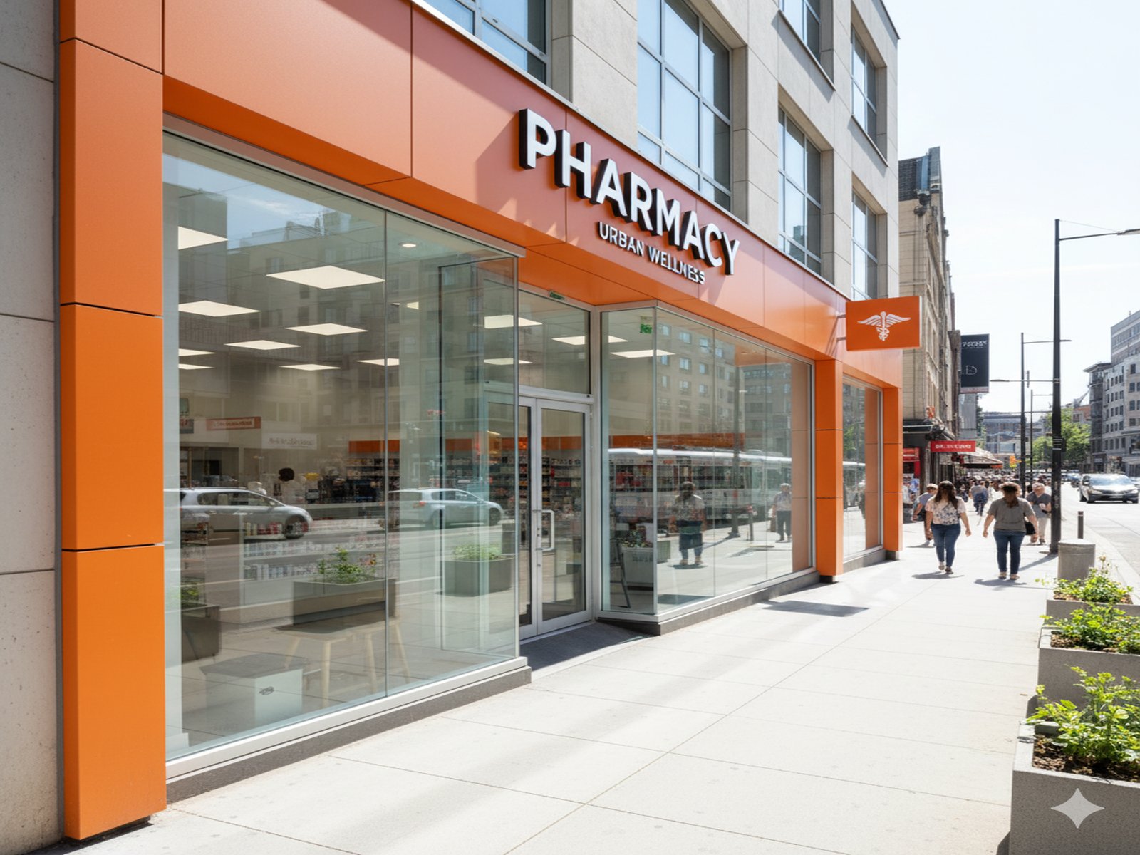 Exterior showcase wide view